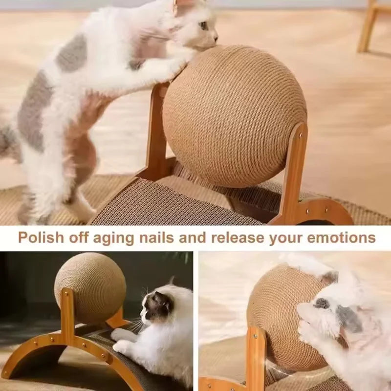 SisalSpin™ Cat Ball 🐱🌀 — Playful Scratching & Exercise