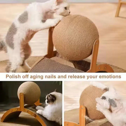 SisalSpin™ Cat Ball 🐱🌀 — Playful Scratching & Exercise