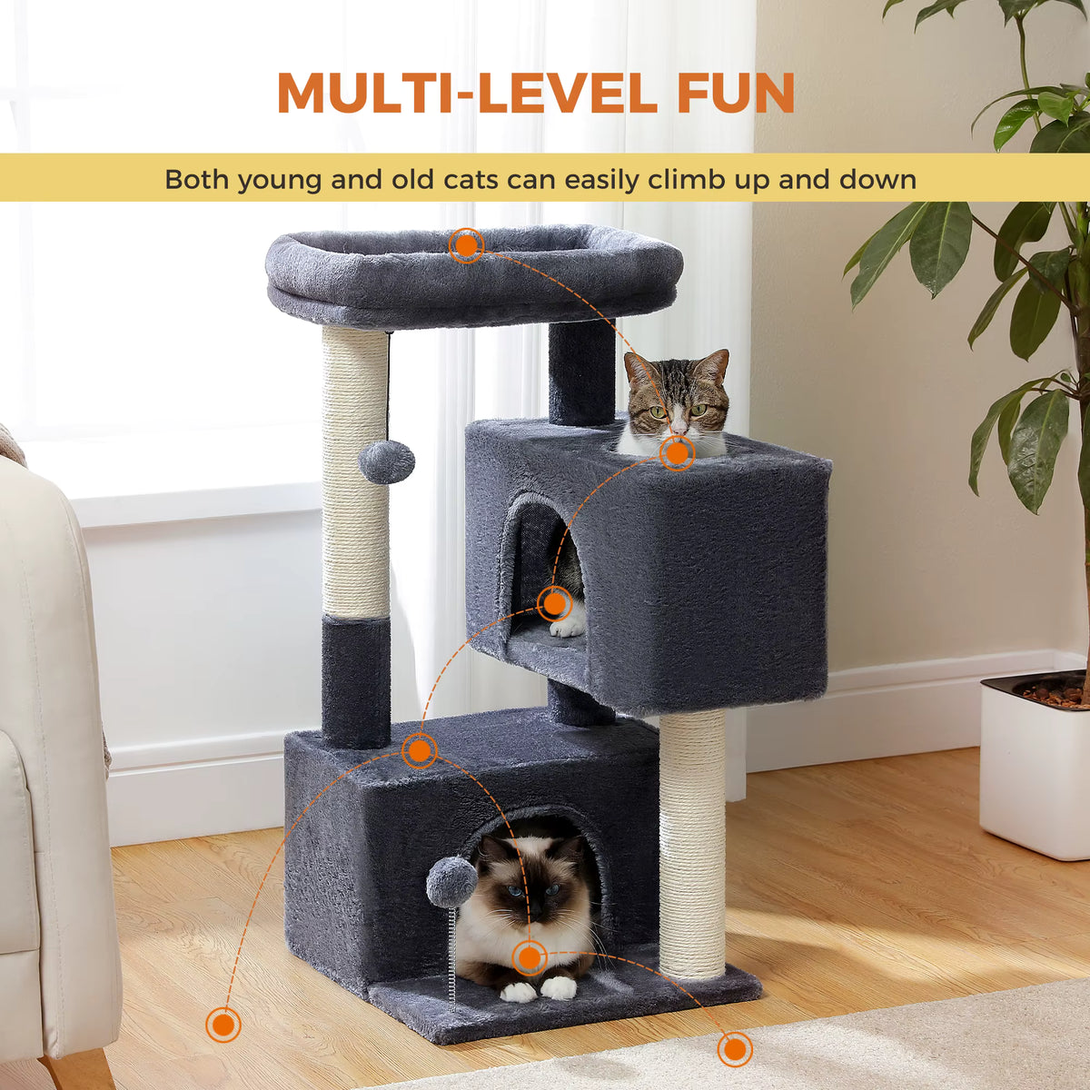 Cat Tree for Large Cats Cat Tower for Indoor