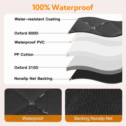 Dog Car Seat Cover for Back Seat, Waterproof Hammock for Car&Suv